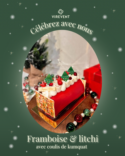 Bûche framboise & litchi