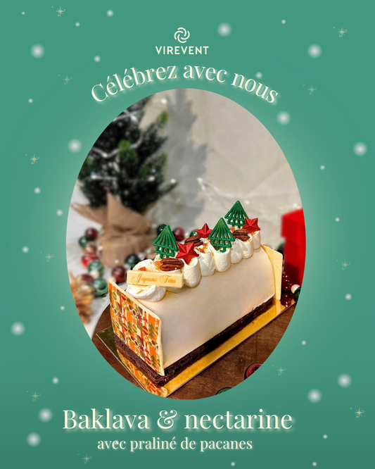 Bûche baklava & nectarine