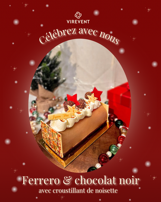 Bûche ferrero & chocolat noir